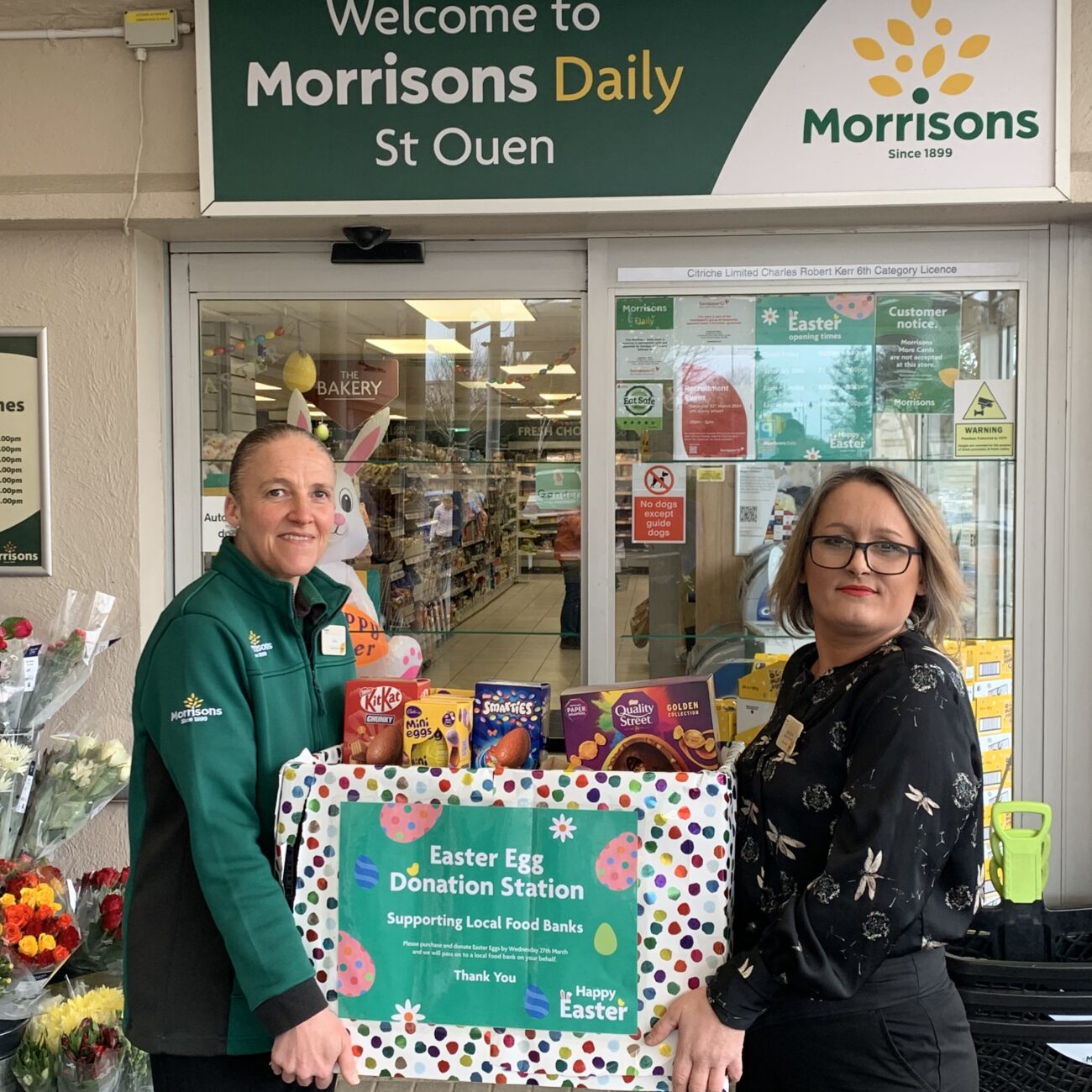 Morrisons staff donate Easter eggs to local community food banks
